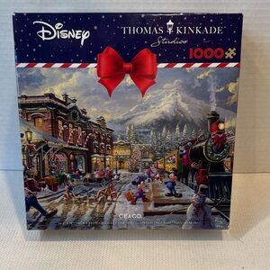 Sealed Thomas Kinkade Disney Candy Cane Express 1000 Piece Puzzle Ceaco Disney